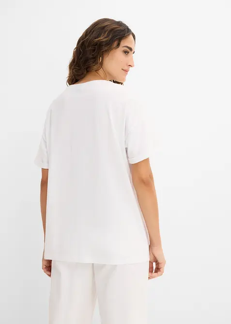 Oversized topp i 100% &oslash;kologisk bomull, bonprix