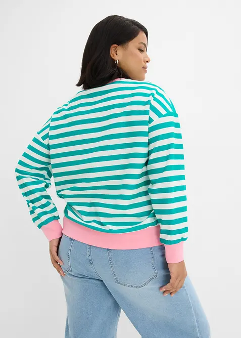 Oversized sweatshirt i 100% bomull, bonprix