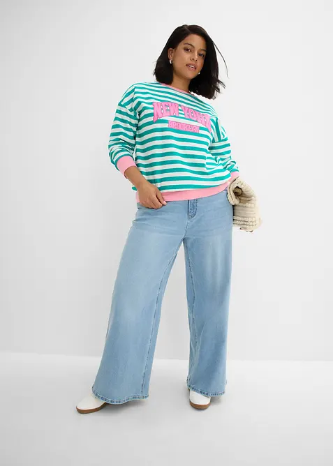Oversized sweatshirt i 100% bomull, bonprix