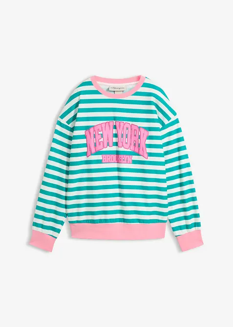 Oversized sweatshirt i 100% bomull, bonprix
