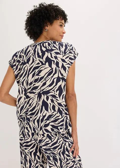 Kortermet bluse i lett viskose, bonprix