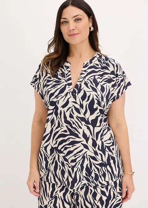 Kortermet bluse i lett viskose, bonprix