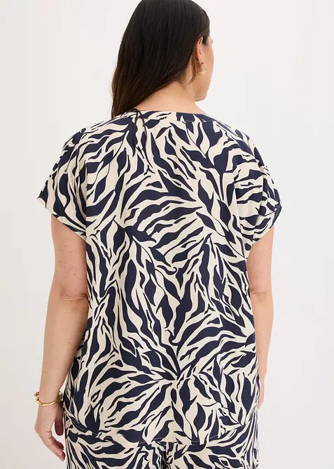 Kortermet bluse i lett viskose, bonprix