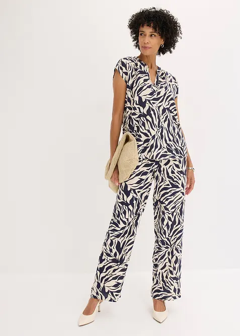 Kortermet bluse i lett viskose, bonprix