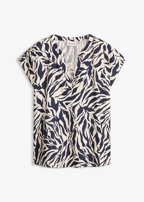 Kortermet bluse i lett viskose, bonprix