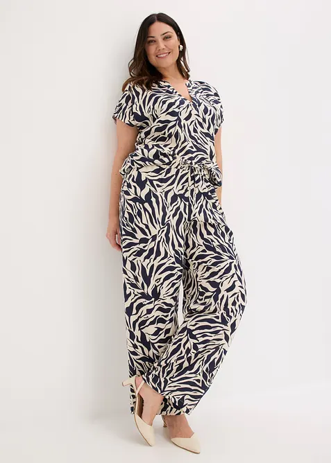 Pull on-bukse i lett viskose, bonprix