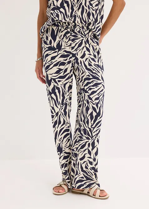 Pull on-bukse i lett viskose, bonprix