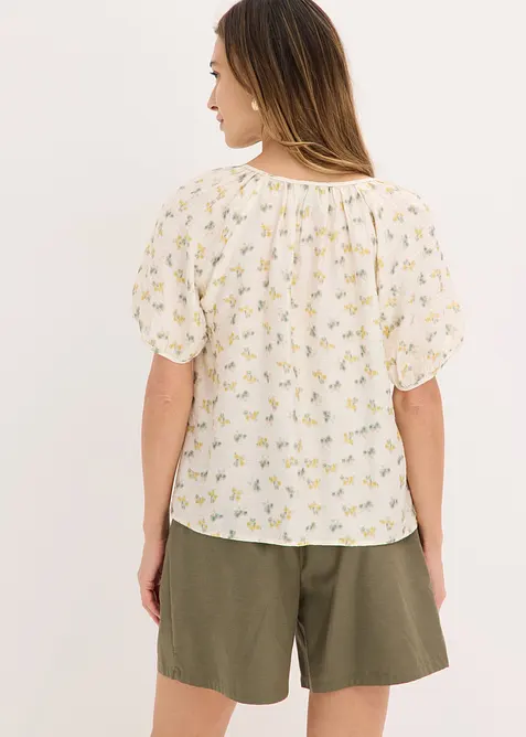 Kortermet bluse i viskosemiks, bonprix