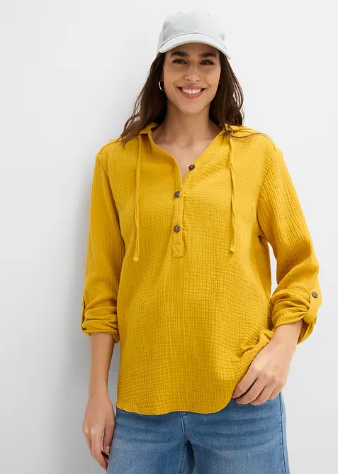 Pull on-bluse i luftig musselin, bonprix