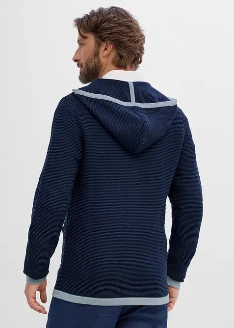 Cardigan i myk bomullsmiks og tyrolerstil, bonprix