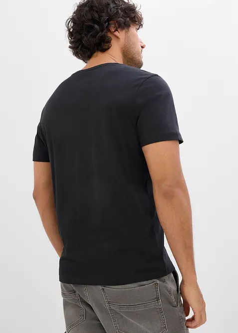 T-skjorte med V-hals (3-pack), bonprix