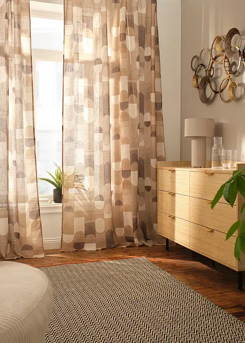 Gardin med resirkulert polyester (1-pack), bonprix