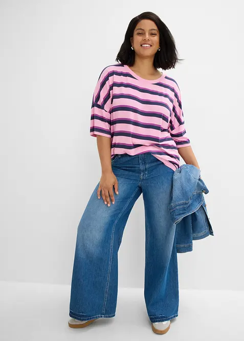 Oversized topp i viskose med pent fall, bonprix