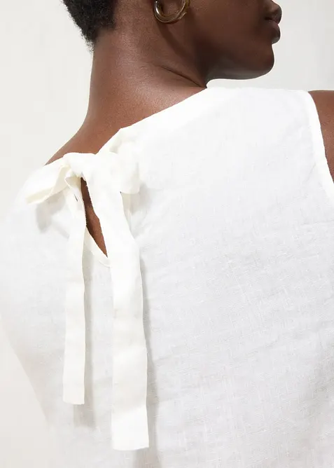 Ermel&oslash;s bluse i 100% lin, bonprix