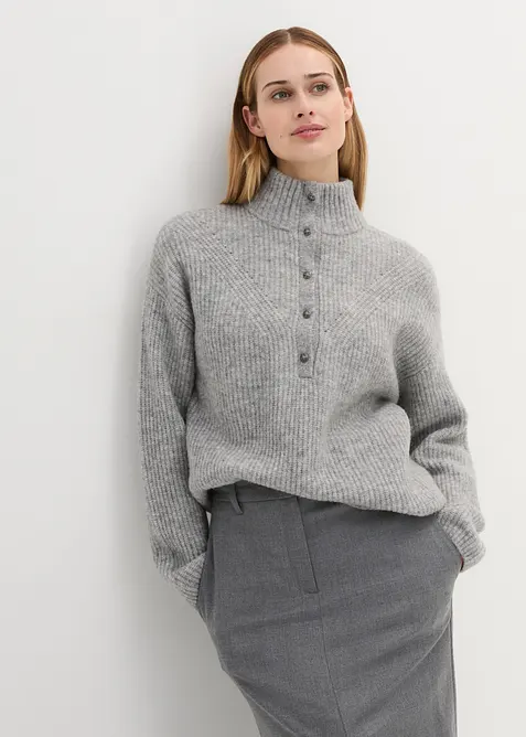 Oversized ullgenser med alpakka, bonprix