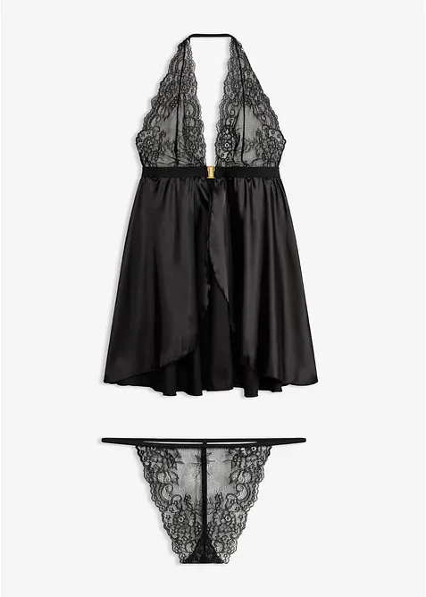 Babydoll og stringtruse (2-delt sett), bonprix