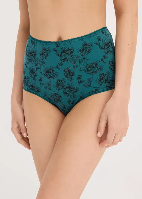 Truse med h&oslash;yt liv med &oslash;kologisk bomull (4-pack), bonprix