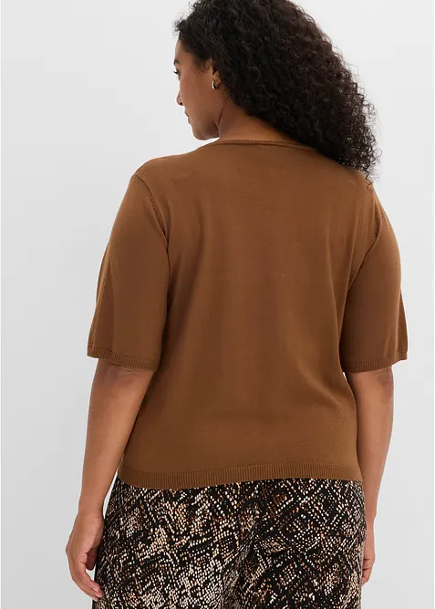 Finstrikket cardigan i fin viskosemiks, bonprix