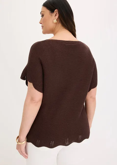 Kortermet genser med glittergarn, bonprix