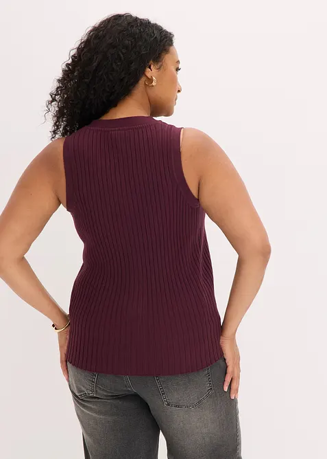 Vest i ribbestrikk, bonprix