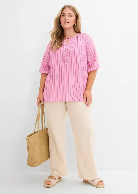 Bluse i myk musselin, bonprix