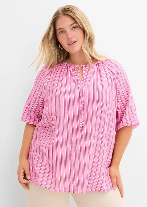 Bluse i myk musselin, bonprix