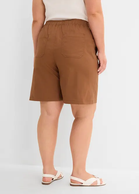 Pull on-shorts i bomullsmiks, bonprix