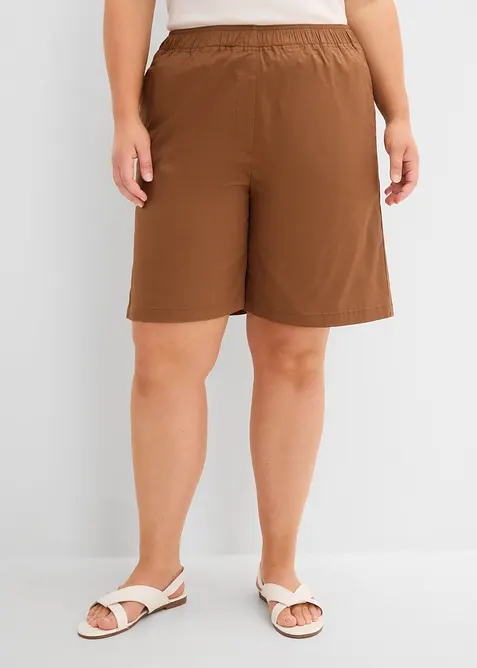 Pull on-shorts i bomullsmiks, bonprix