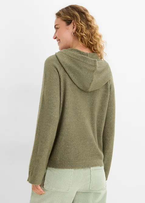 Strikket hettegenser, bonprix