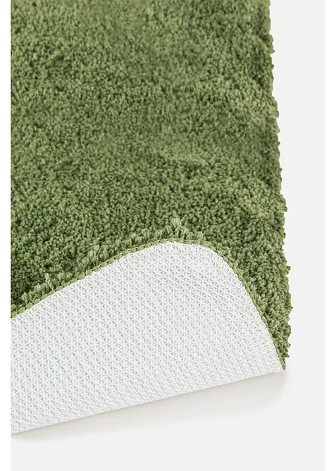Ensfarget, tuftet badematte med h&oslash;y floss, bonprix