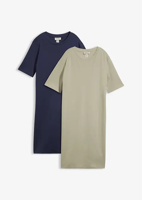 T-skjortekjole (2-pack), bonprix