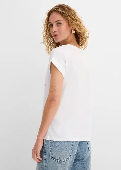 T-shirt med blomsterprint, bonprix