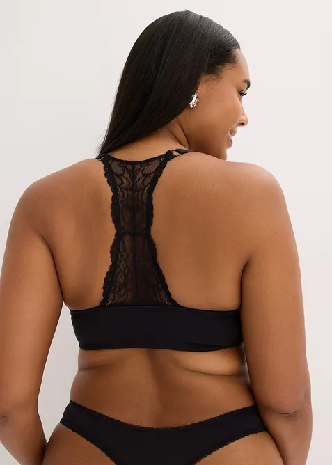 Padded-BH med lukning foran med myk modal, bonprix