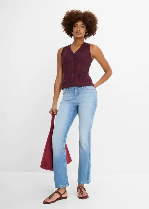 Bootcut-jeans High Waist, komfort stretch, bonprix