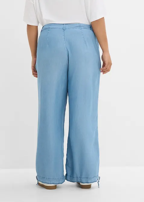 Wide Leg-bukse i lett lyocell, bonprix