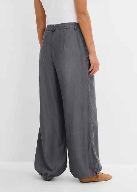 Wide Leg-bukse i lett lyocell, bonprix