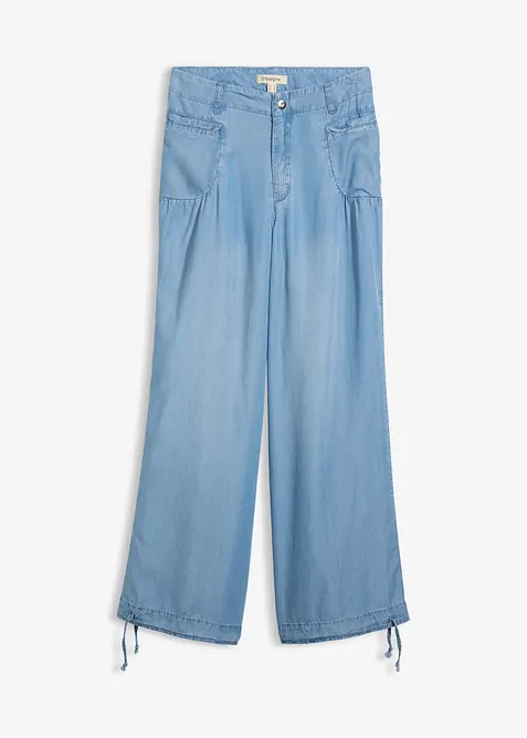 Wide Leg-bukse i lett lyocell, bonprix