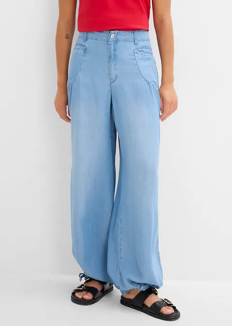 Wide Leg-bukse i lett lyocell, bonprix