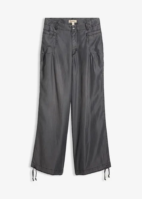 Wide Leg-bukse i lett lyocell, bonprix