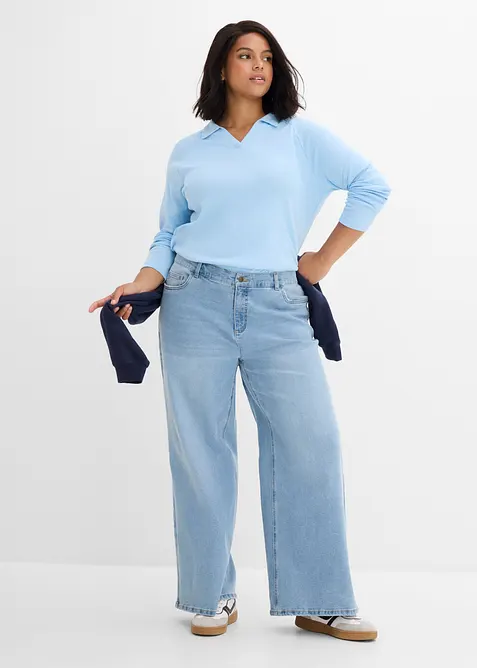 Wide Leg-jeans Mid Waist, bonprix