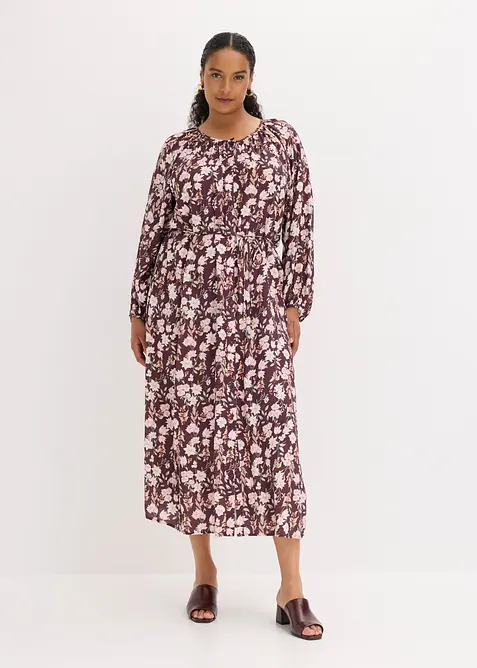 Maxikjole med knyteb&aring;nd, bonprix