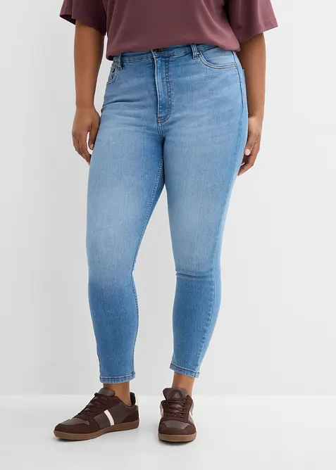 Skinny-Jeans High Waist cropped, bonprix