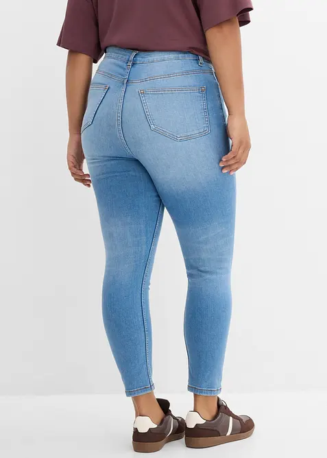 Skinny-Jeans High Waist cropped, bonprix