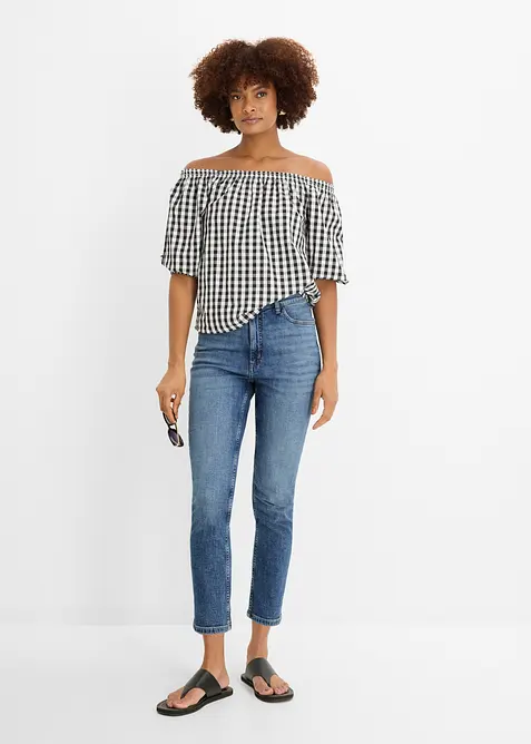 Slim fit-jeans, high waist, cropped, bonprix