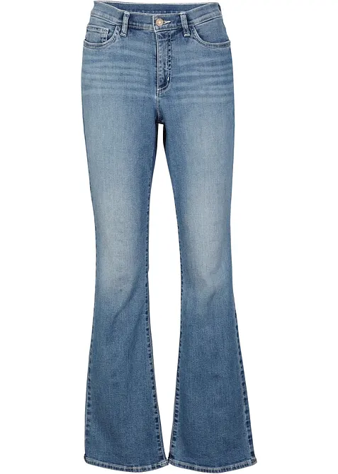 Bootcut jeans mid waist, &oslash;kologisk bomull, bonprix