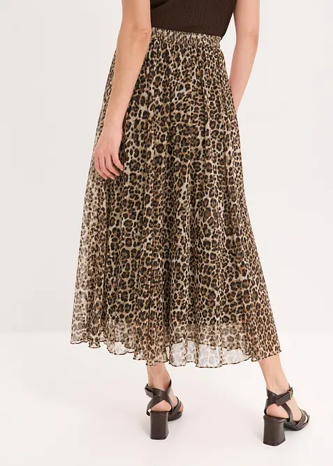 Krinklet skj&oslash;rt i chiffon, bonprix