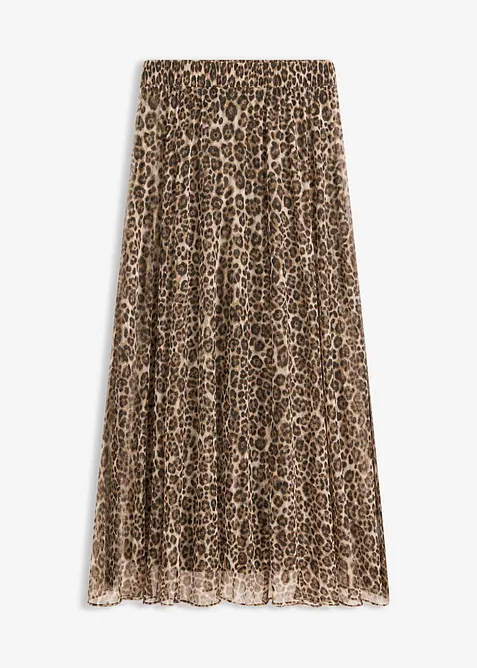 Krinklet skj&oslash;rt i chiffon, bonprix