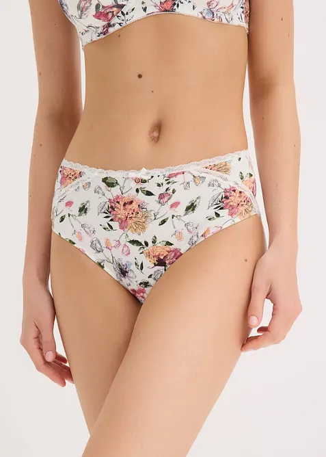H&oslash;y truse med bomull (4-pack), bonprix