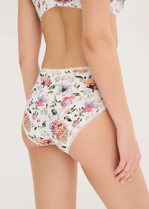 H&oslash;y truse med bomull (4-pack), bonprix