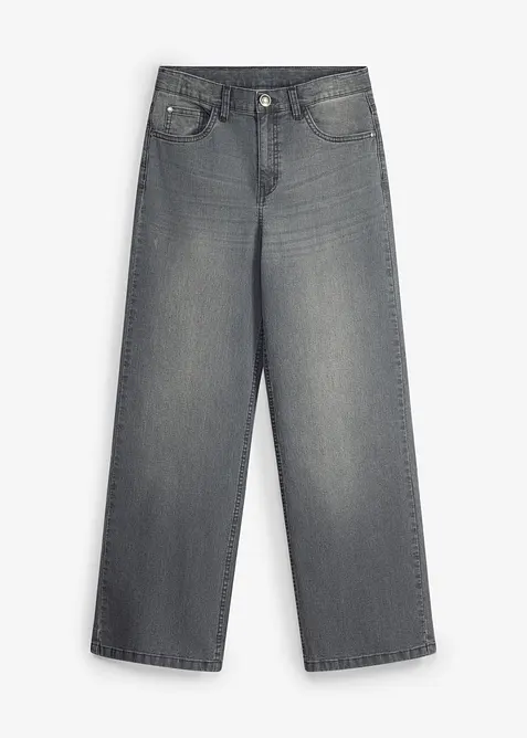 Loose fit-jeans med regulerbar linning, straight, bonprix